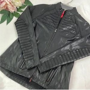 SOLD - Spanx leather Moto jacket, size small